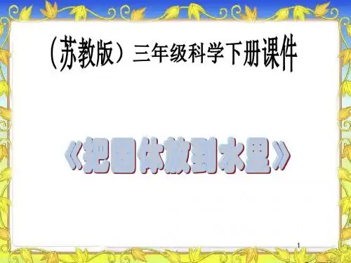 把固体放到水里