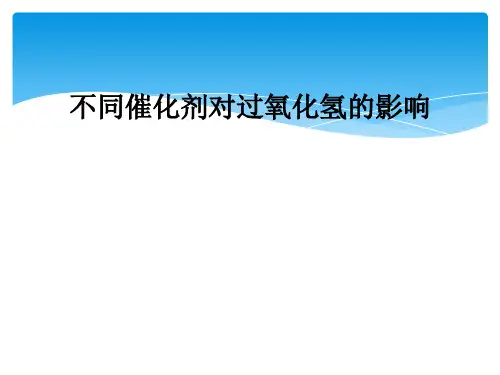 不同催化剂对过氧化氢的影响