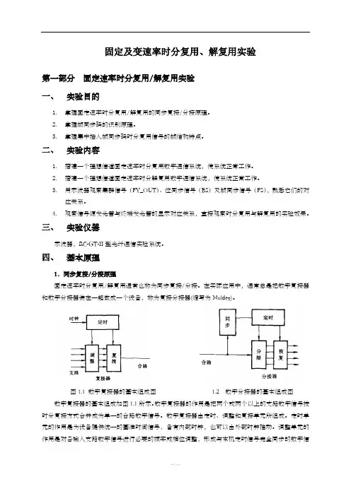 时分复用-解复用实验