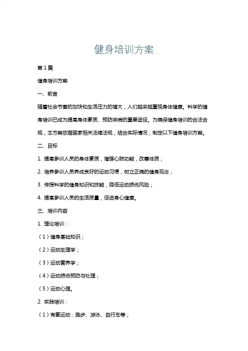 健身培训方案