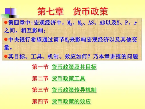 货币理论与政策货币政策