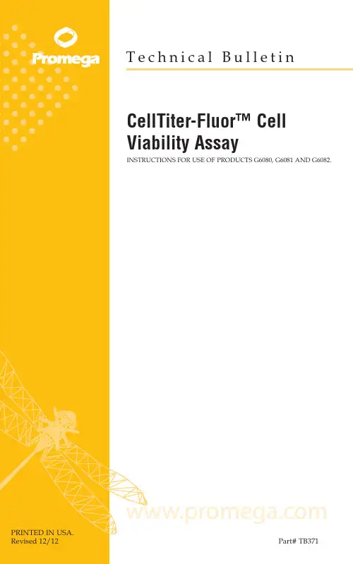 promega celltiter-fluor cell viability assay protocol
