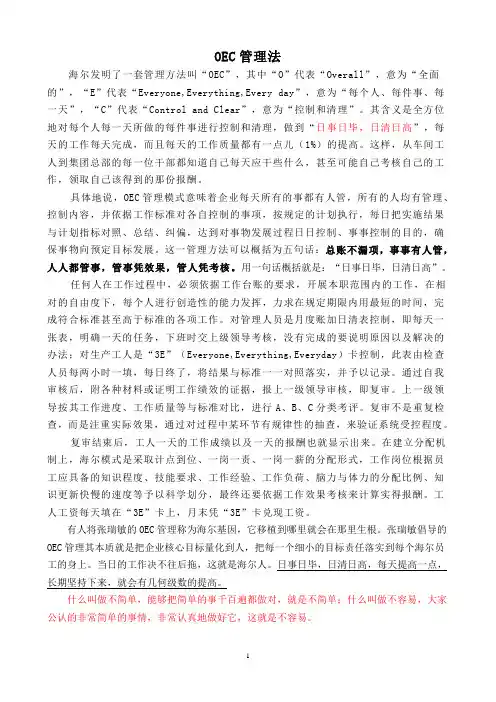 OEC管理法