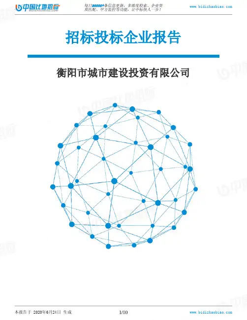 衡阳市城市建设投资有限公司-招投标数据分析报告