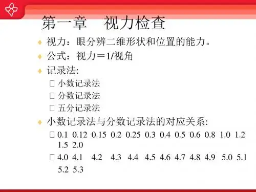 眼屈光学(基础)