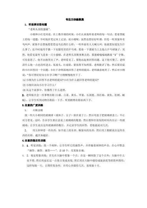 专注力训练教案 (1)