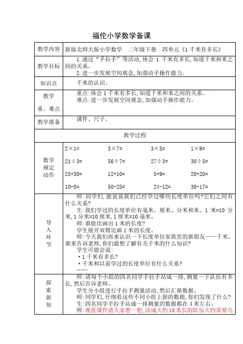 一千米有多长