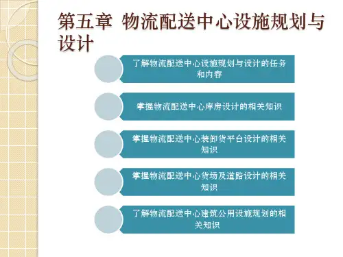 第五章 物流配送中心设施规划与设计