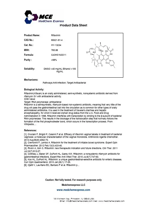 Rifaximin_80621-81-4_DataSheet_MedChemExpress
