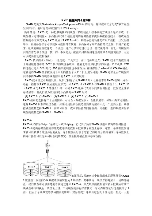 RAID磁盘阵列术语详解