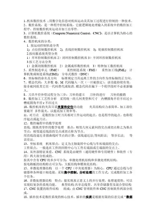 数控知识点