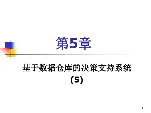 第5章基于数据仓库的决策支持系统(5)解析