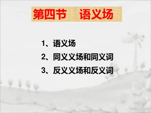 语义场PPT课件
