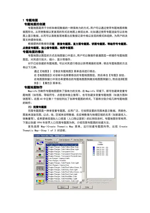 专题地图制作方法