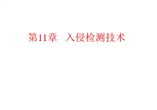 11第十一章入侵检测技术