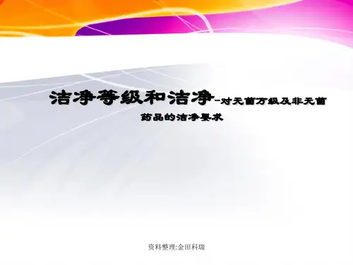 洁净等级和洁净空调精品PPT课件
