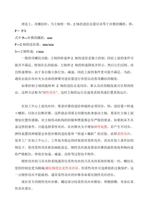 刚性攻丝&柔性攻丝