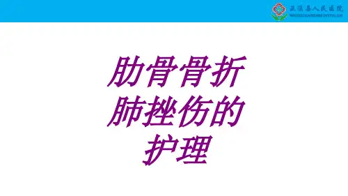 肋骨骨折肺挫伤的护理PPT培训课件