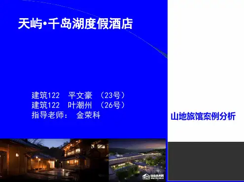 天屿·千岛湖度假酒店调研报告