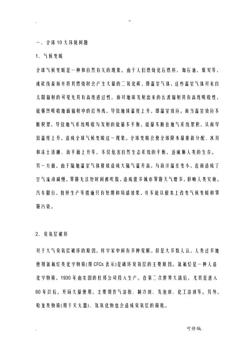 世界环境十大问题 2