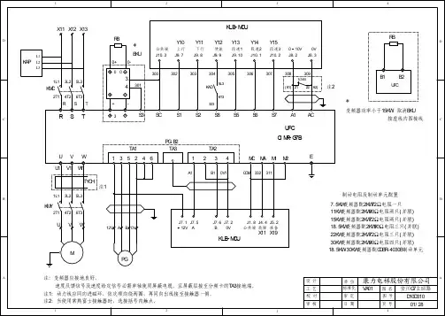 康力电梯KLB-MCU电气原理图