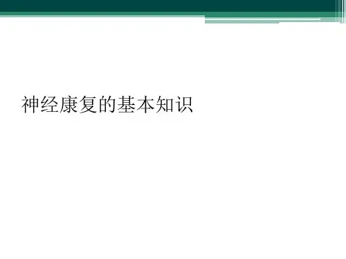 神经康复的基本知识