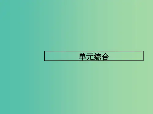 高考历史一轮复习 第九单元 各国经济体制的创新、调整单元综合课件 岳麓版
