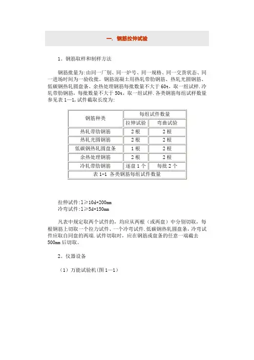 钢筋拉伸试验