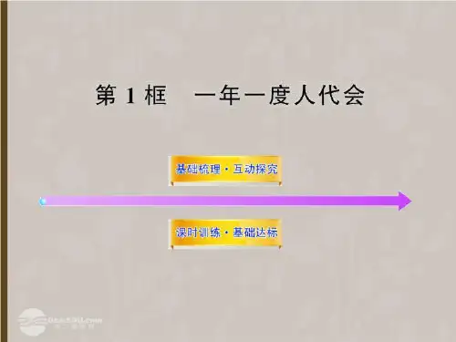 山东省邹城市八年级政治《一年一度人代会》课件鲁教版