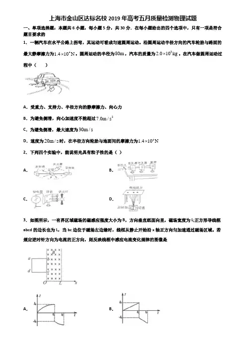 上海市金山区达标名校2019年高考五月质量检测物理试题含解析