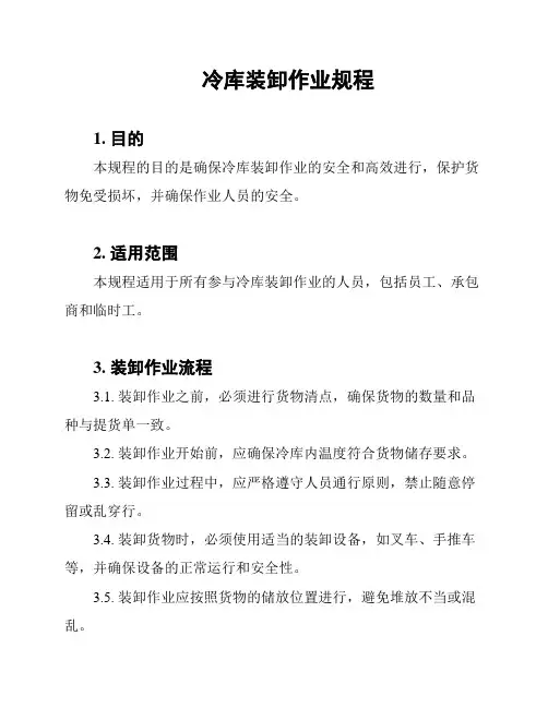 冷库装卸作业规程