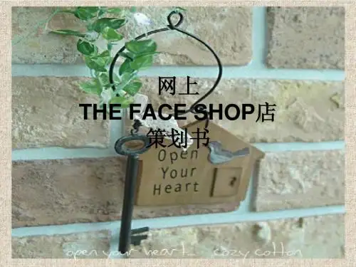 网上THE FACE SHOP店策划
