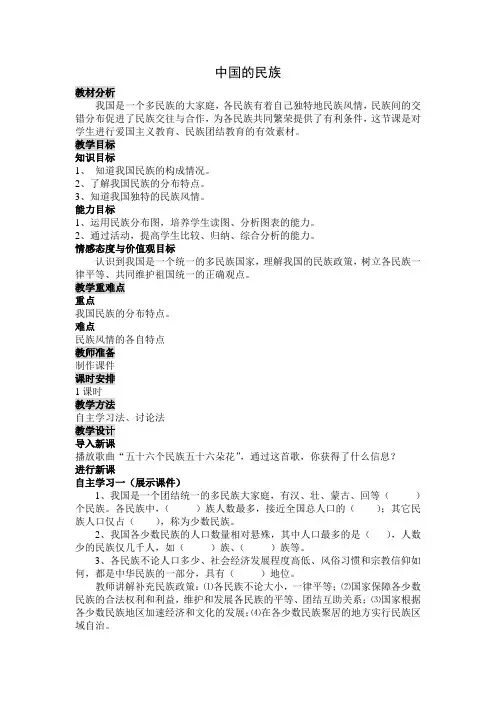 中国的民族