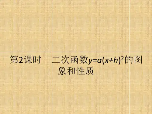 二次函数y=a(x+h)2的图象和性质