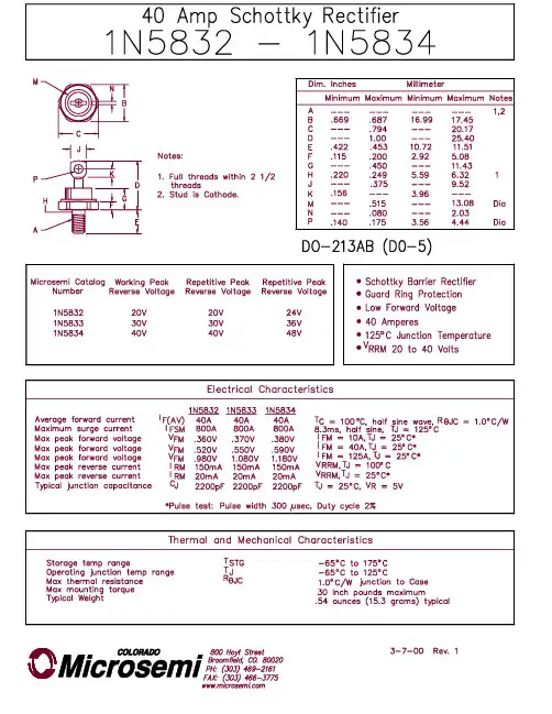 1N5834资料