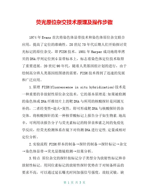 荧光原位杂交技术原理及操作步骤