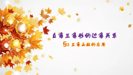 2.4三角函数应用——坡度