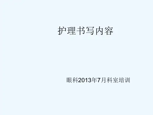 护理书写 PPT