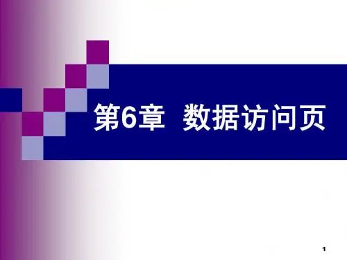 access数据库第6章 数据访问页