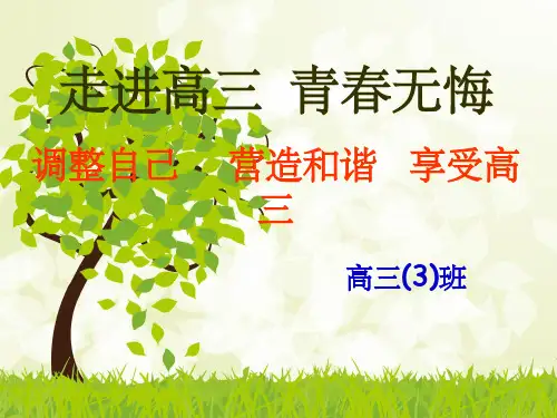 高三开学励志主题班会1精ppt课件