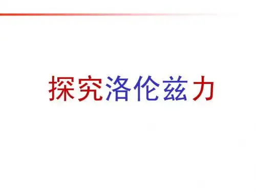 探究洛伦兹力