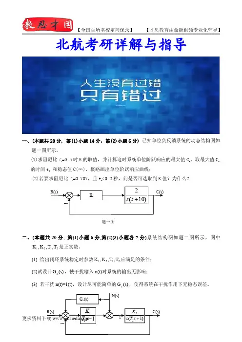 2015年北京航空航天大学自控考研、复试真题,考研大纲,考研流程,考研笔记,真题解析