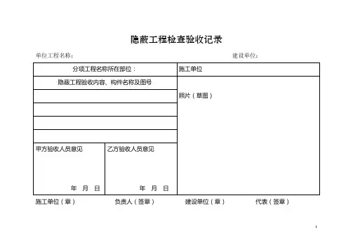 施工合同验收结算表格模板