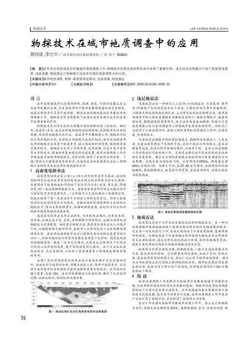 物探技术在城市地质调查中的应用