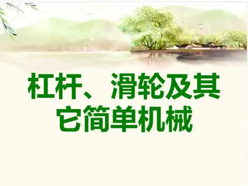 2015中考复习：《杠杆和滑轮》ppt课件