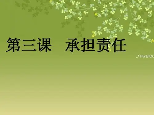 第三课承担责任