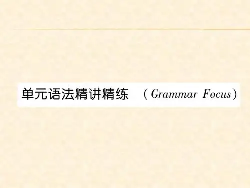单元语法精讲精练