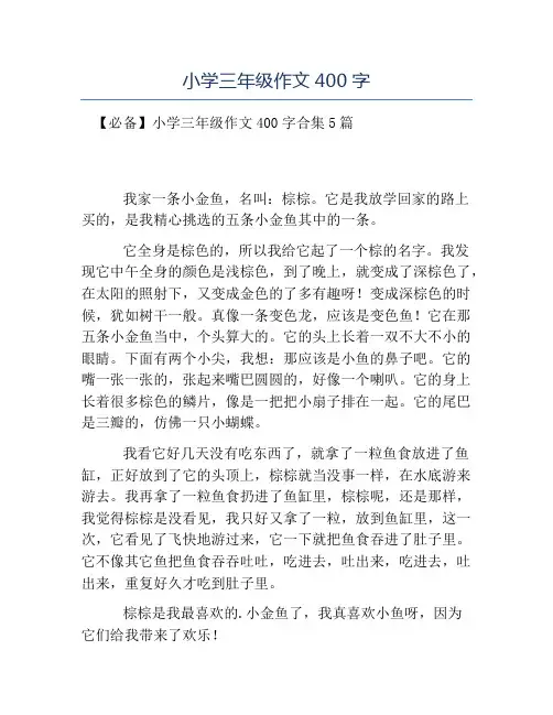 热门-小学三年级作文400字
