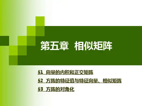 第1节 向量的内积和正交矩阵