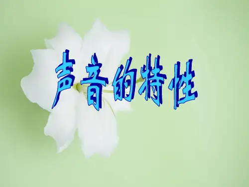 声音的特性PPT教学课件